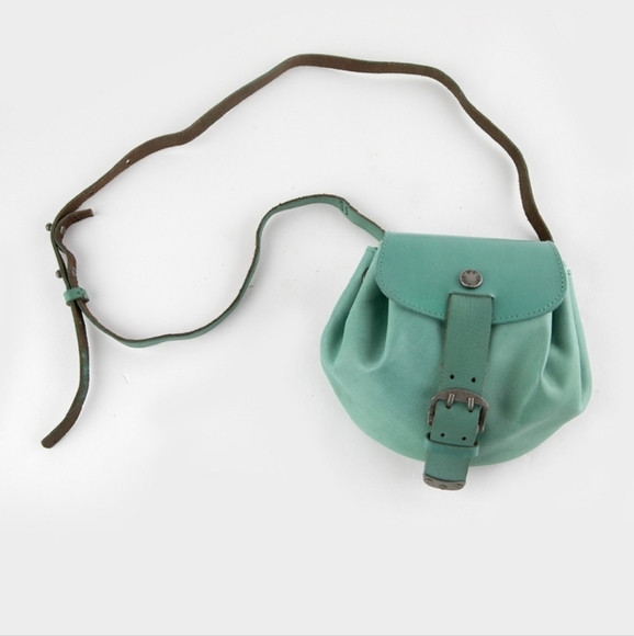 Free People Comback Small Leather Aqua Blue Crossbody Robins Egg - Picture 1 of 12